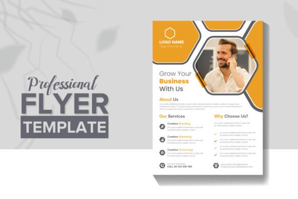 Grow Your Business With Us: The Promotional Flyer Template