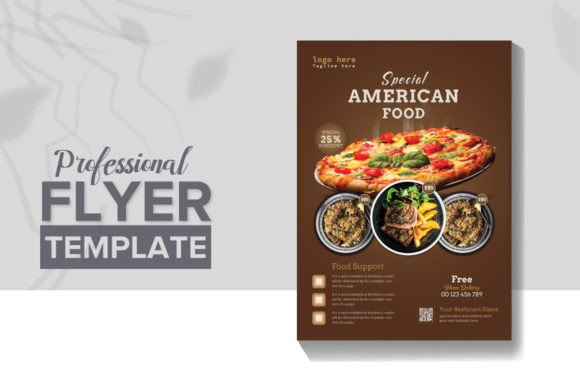Master Your Menu Marketing with Special American Food Flyer Vertical Vec