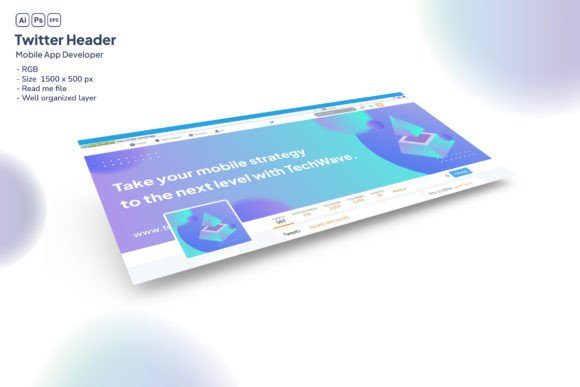 Mobile App Developer Twitter Header: A Professional Template for Your Brand