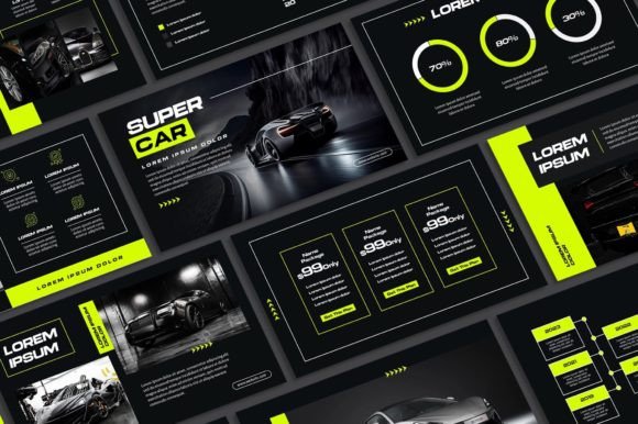 Modern Black Powerpoint Template: Command Attention with Sleek Presentation Design