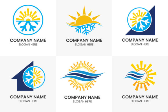 Modern Branding with Air Conditioning Logo Designs
