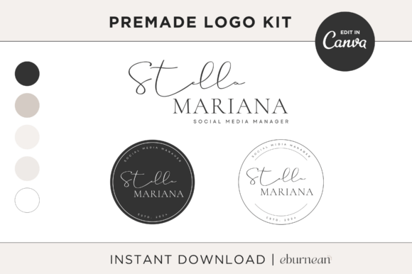 Modern Editable Logo Template for Canva: Your Brand's Visual Foundation