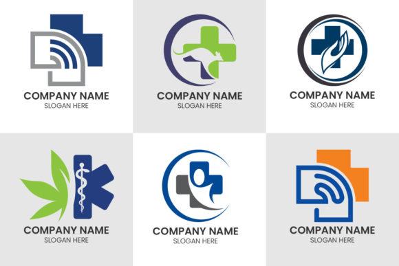 Modern Medical Branding with Health Medical Vector Logo Set