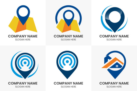 Pin Location Icon Logo Design Set: Your Go-To Geolocation Branding Asset