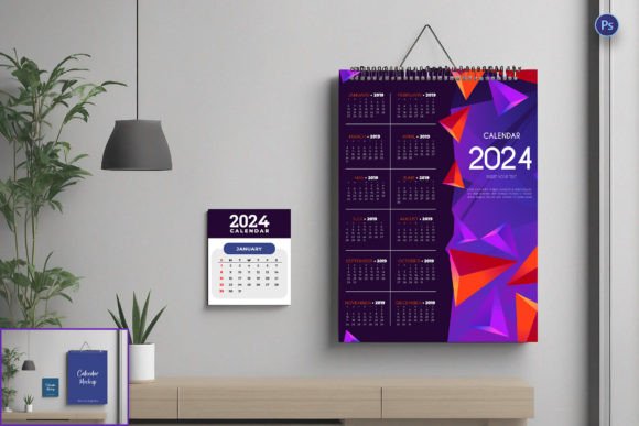 Visualize Your Wall Calendar Designs with PSD Mockups